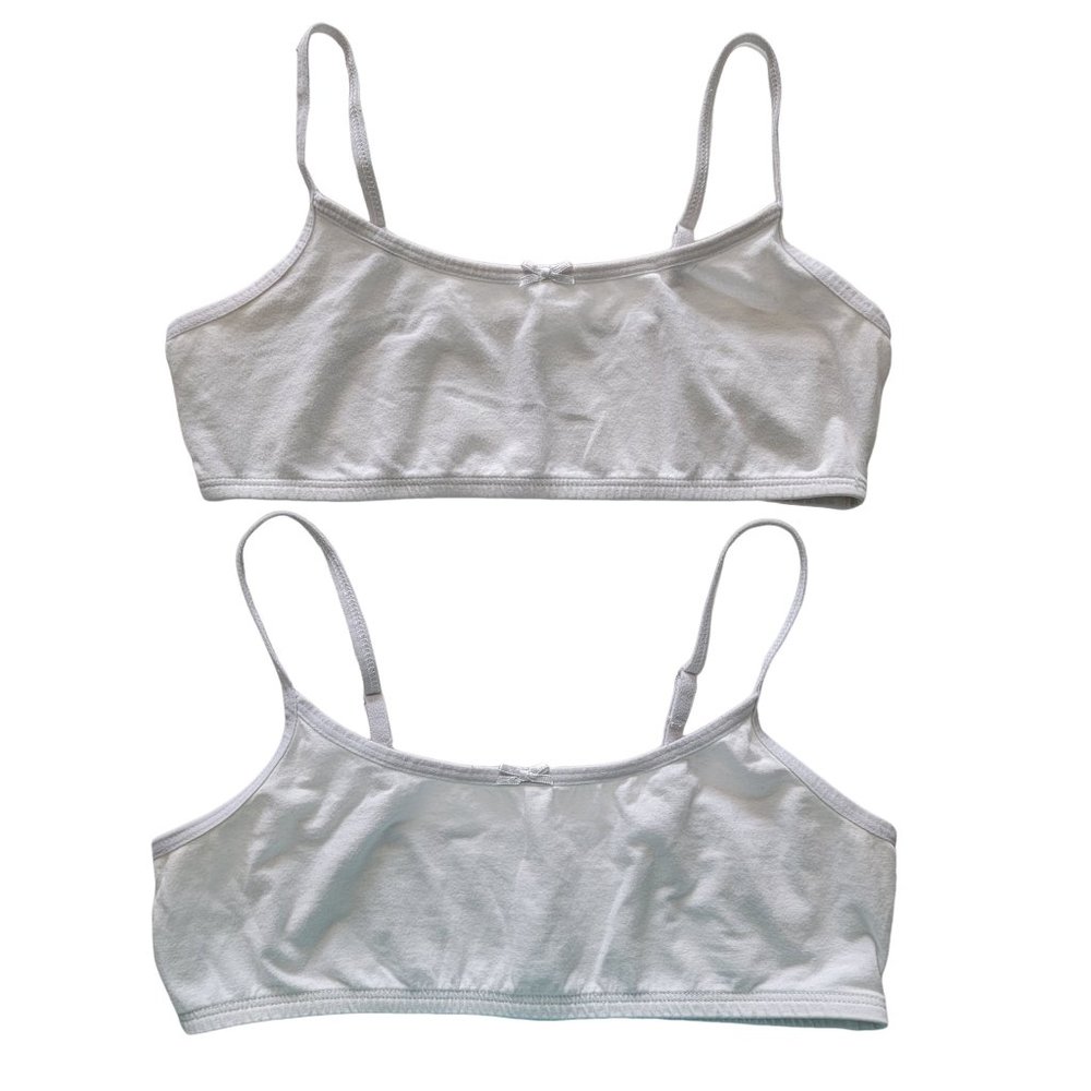 🌻 The Children's Place White Training Bras, Large 10/12 Set of 2